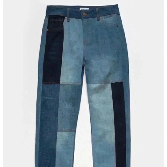 RSQ Patchwork Girls Straight Leg Jeans - Picture 1 of 5